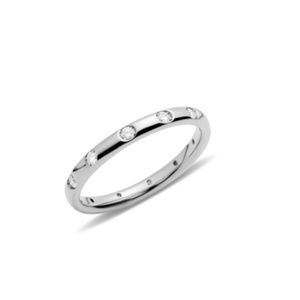 White Gold Lucciole 10 Diamond Band (Size 5)